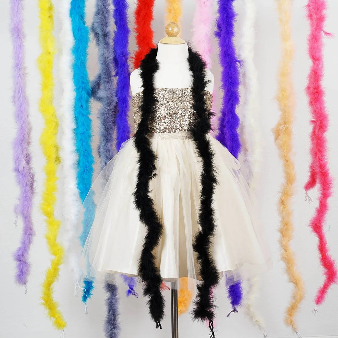 Efavormart-new Craft Supplies Deluxe Marabou Ostrich Feather Boa - Black- 2 Yards 4 Efavormart-new Craft Supplies Deluxe Marabou Ostrich Feather Boa - Black- 2 Yards