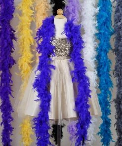 Efavormart-new Craft Supplies Lush Chandelle Turkey Boas - Black 2 Yards