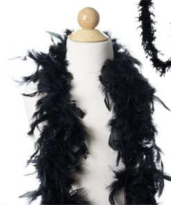 Efavormart-new Craft Supplies Lush Chandelle Turkey Boas - Black 2 Yards