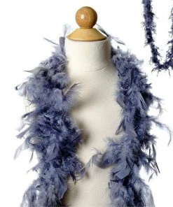 Efavormart-new Craft Supplies Lush-Chandelle Turkey Boas-Charcoal Pewter-2 Yards