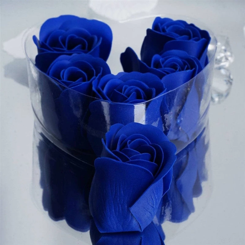 Silkflowersfactory Loose Petals & Soap Favors Scented Rose Soap Gift Box - Royal Blue 4 Silkflowersfactory Loose Petals & Soap Favors Scented Rose Soap Gift Box - Royal Blue