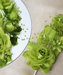 Silkflowersfactory FLASH SALE - 20% OFF 12 Pack 8" Sage Green Bridal Hair Side Comb Floral Barrette Headpiece Wedding Accessory