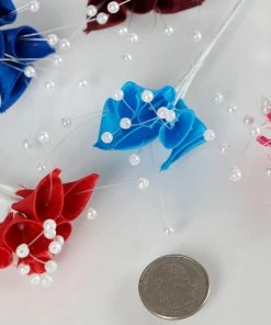 Silkflowersfactory Craft Flowers 72 Poly Fushia Calla Lily Bead Flowers With Pearl Spray For Wedding Home Craft Decor