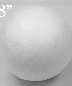 Silkflowersfactory 8" White Styrofoam Filler Foam Balls - 4 Pack
