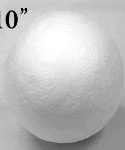 Silkflowersfactory 10" White Styrofoam Filler Foam Balls - 2 Pack