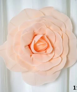 Silkflowersfactory 12" Large Foam Rose Backdrop Wall Decor - Blush - 4 Pcs Foam Flower Wall Decor 21 Silkflowersfactory 12