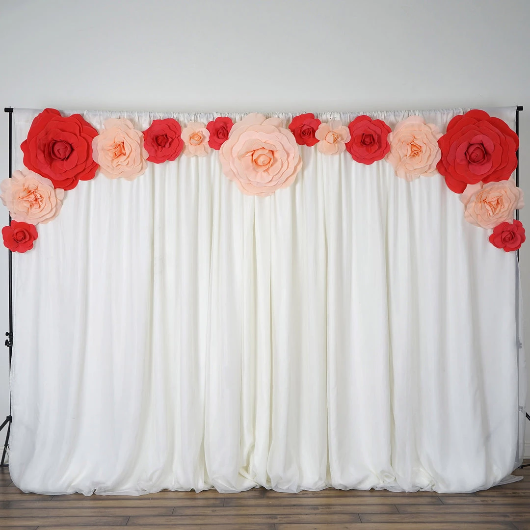 Silkflowersfactory 12" Large Foam Rose Backdrop Wall Decor - Cream - 4 Pcs Foam Flower Wall Decor 5 Silkflowersfactory 12" Large Foam Rose Backdrop Wall Decor - Cream - 4 Pcs Foam Flower Wall Decor