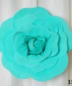 Silkflowersfactory 12" Large Foam Rose Backdrop Wall Decor - Turquoise - 4 Pcs 21 Silkflowersfactory 12
