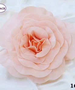 Silkflowersfactory 16" Large Foam Rose Backdrop Wall Decor - Blush - 4 Pcs