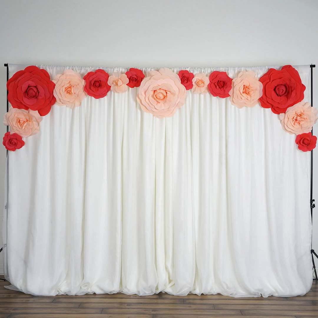 Silkflowersfactory Foam Flower Wall Decor 16" Large Foam Rose Backdrop Wall Decor - White - 4 Pcs 5 Silkflowersfactory Foam Flower Wall Decor 16" Large Foam Rose Backdrop Wall Decor - White - 4 Pcs