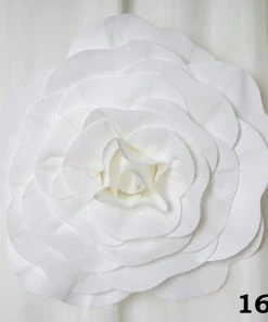 Silkflowersfactory Foam Flower Wall Decor 16" Large Foam Rose Backdrop Wall Decor - White - 4 Pcs 21 Silkflowersfactory Foam Flower Wall Decor 16