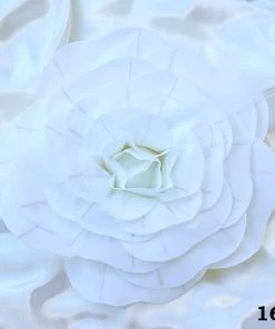 Silkflowersfactory Foam Flower Wall Decor 16" Large Foam Rose Backdrop Wall Decor - White - 4 Pcs 28 Silkflowersfactory Foam Flower Wall Decor 16