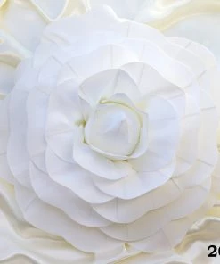 Silkflowersfactory 20" Large Foam Rose Backdrop Wall Decor - White - 2 Pcs 24 Silkflowersfactory 20