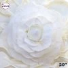 Silkflowersfactory 20" Large Foam Rose Backdrop Wall Decor - White - 2 Pcs 2 Silkflowersfactory 20" Large Foam Rose Backdrop Wall Decor - White - 2 Pcs