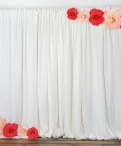 Silkflowersfactory 8" Large Foam Rose Backdrop Wall Decor - Cream - 6 Pcs Foam Flower Wall Decor 20 Silkflowersfactory 8