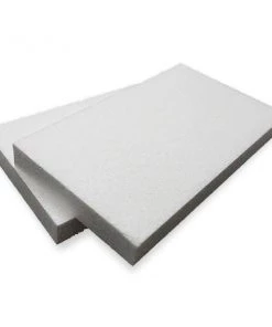 Silkflowersfactory 7"x12" Wholesale White Styrofoam Foam Rectangle Flats DIY Crafts Decoration - 12pcs