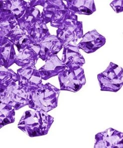 Silkflowersfactory Vase Filler Purple Acrylic Ice Rock Crystals Wedding Party Event Table Vase Decoration - 300/pk