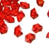 Silkflowersfactory Red Acrylic Ice Rock Crystals Wedding Party Event Table Vase Decoration - 300/pk