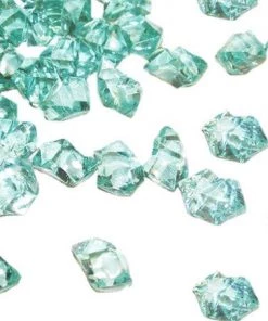 Silkflowersfactory Vase Filler Turquoise Acrylic Ice Rock Crystals Wedding Party Event Table Vase Decoration - 300/pk