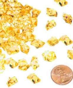 Silkflowersfactory Vase Filler Gold Mini Acrylic Ice Rock Crystals Wedding Party Event Table Vase Decoration - 400/pk