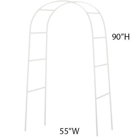 Silkflowersfactory Decorative Metal Wedding Arch - White - 55"Wx90"H 4 Silkflowersfactory Decorative Metal Wedding Arch - White - 55"Wx90"H