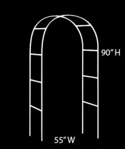 Silkflowersfactory Decorative Metal Wedding Arch - White - 55"Wx90"H 9 Silkflowersfactory Decorative Metal Wedding Arch - White - 55