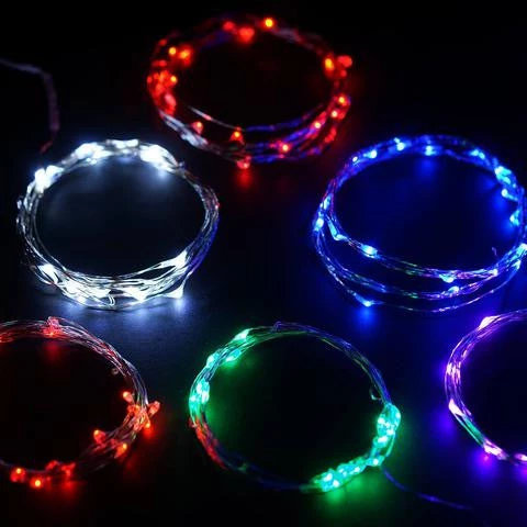 Silkflowersfactory LED Lighting 90" Blue Starry String Lights Battery Operated With 20 Micro Bright LEDs 5 Silkflowersfactory LED Lighting 90" Blue Starry String Lights Battery Operated With 20 Micro Bright LEDs