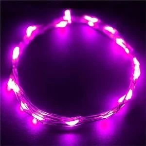 Silkflowersfactory 90" Fushia Starry String Lights Battery Operated With 20 Micro Bright LEDs 3 Silkflowersfactory 90" Fushia Starry String Lights Battery Operated With 20 Micro Bright LEDs