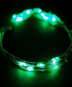 Silkflowersfactory 90" Green Starry String Lights Battery Operated With 20 Micro Bright LEDs LED Lighting