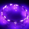 Silkflowersfactory LED Lighting 90" Purple Starry String Lights Battery Operated With 20 Micro Bright LEDs