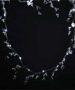 Silkflowersfactory LED Lighting 7FT 20 LED White Calla Lily Wedding Party Decor Outdoor Fairy String Light