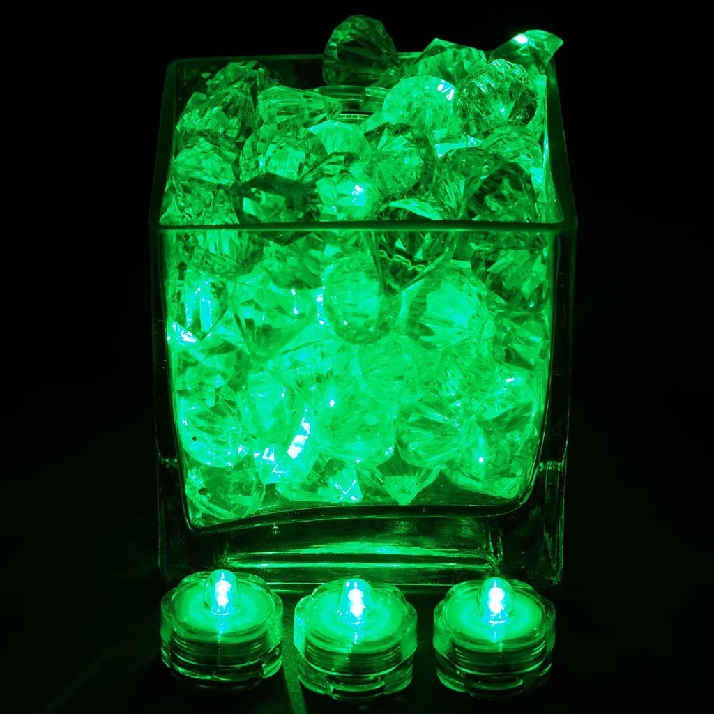 Silkflowersfactory Submersible LED Waterproof Light RGB For Vase Wedding Party Fish Tank - Green-12pcs 5 Silkflowersfactory Submersible LED Waterproof Light RGB For Vase Wedding Party Fish Tank - Green-12pcs