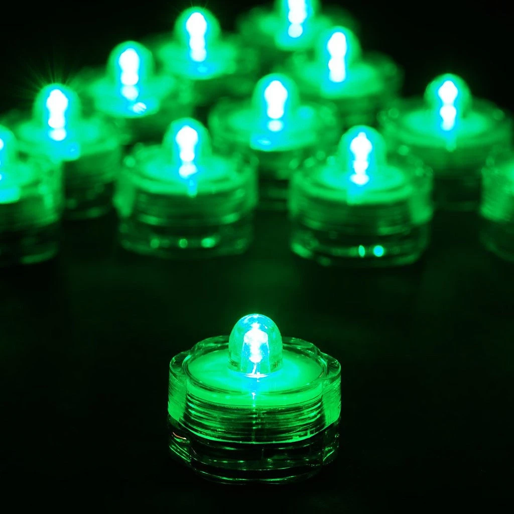 Silkflowersfactory Submersible LED Waterproof Light RGB For Vase Wedding Party Fish Tank - Green-12pcs 3 Silkflowersfactory Submersible LED Waterproof Light RGB For Vase Wedding Party Fish Tank - Green-12pcs