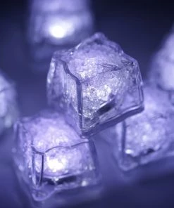 Silkflowersfactory Automatic Submersible Waterproof LED Ice Cubes RGB For Vase Wedding Party Fish Tank -White-12pcs Flower Vases & Decorations