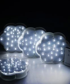 Silkflowersfactory Flower Vases & Decorations 23 LED Wedding Party Vase Base Lights With REMOTE - White - 4 PCS