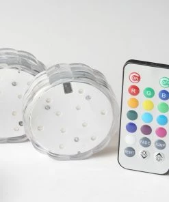 Silkflowersfactory 4 X Fairy Nest LED Vase Lights – Remote-Controlled Assorted Colors Flower Vases & Decorations