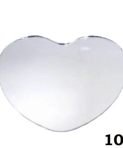 Silkflowersfactory 10" Heart Glass Mirror - Pack Of 6 Flower Vases & Decorations