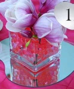 Silkflowersfactory Flower Vases & Decorations 12" Heart Glass Mirror - Pack Of 6