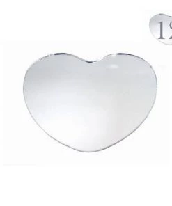 Silkflowersfactory Flower Vases & Decorations 12" Heart Glass Mirror - Pack Of 6