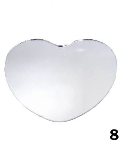 Silkflowersfactory 8" Heart Glass Mirror - Pack Of 6