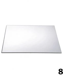 Silkflowersfactory 8" Square Glass Mirror - Pack Of 6 Flower Vases & Decorations