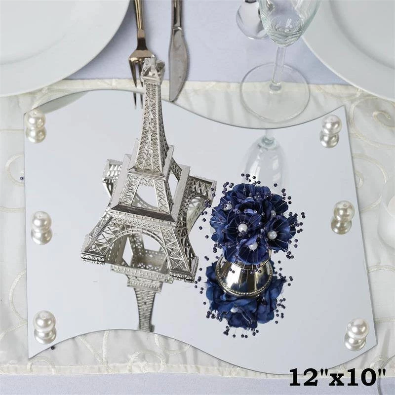 Silkflowersfactory 12 X 10" Wave Glass Mirror - Pack Of 6 3 Silkflowersfactory 12 X 10" Wave Glass Mirror - Pack Of 6