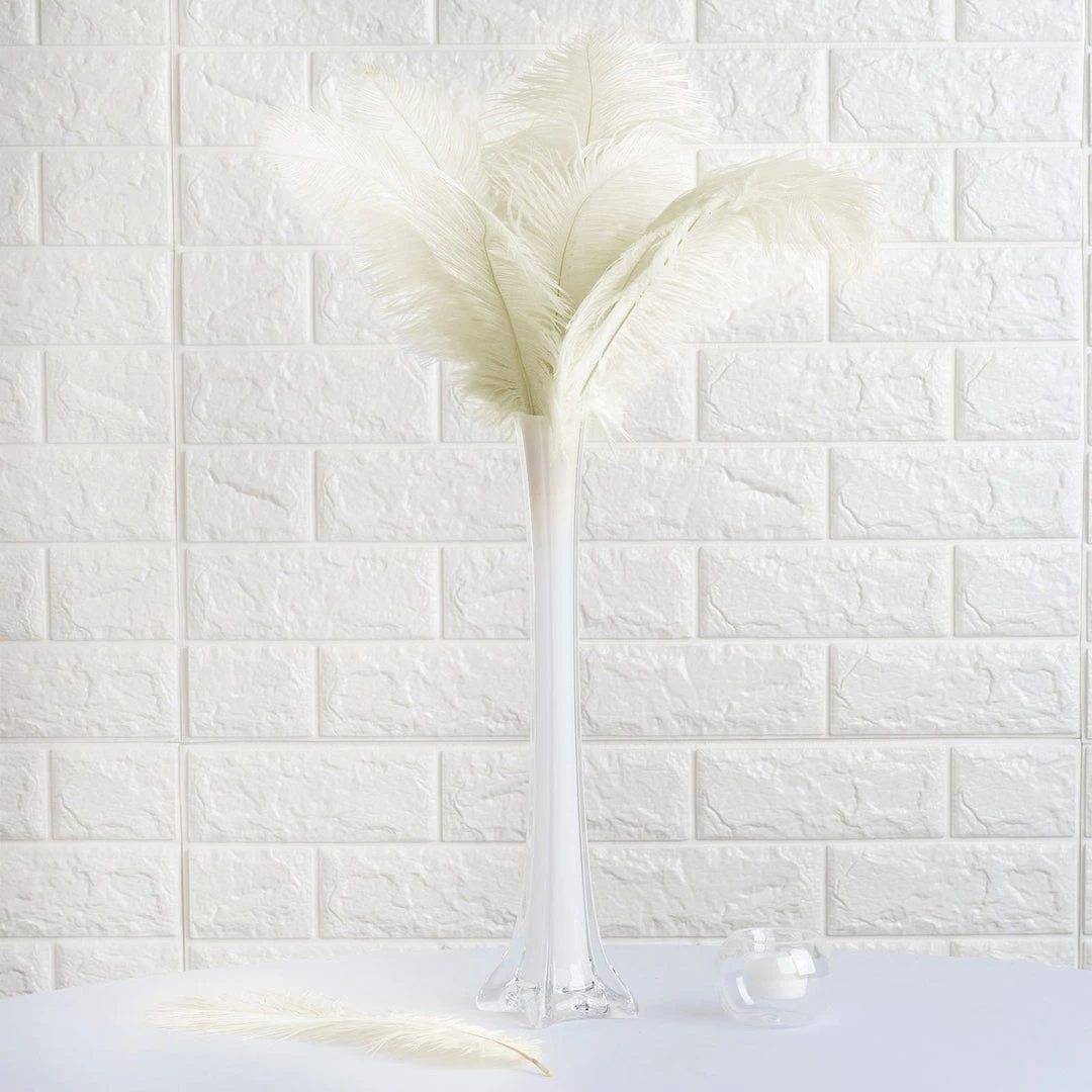 Silkflowersfactory 12 Pack | 13"-15" Natural Plume Real Ostrich Feathers Vase Centerpiece - Cream / Ivory 6 Silkflowersfactory 12 Pack | 13"-15" Natural Plume Real Ostrich Feathers Vase Centerpiece - Cream / Ivory
