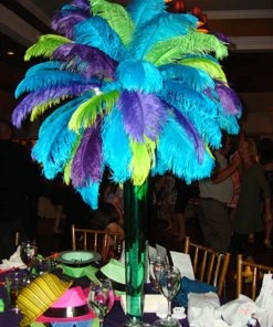 Silkflowersfactory 12 Pack | 13"-15" Natural Plume Real Ostrich Feathers Vase Centerpiece - Purple 11 Silkflowersfactory 12 Pack | 13