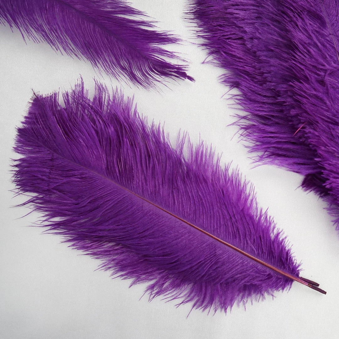 Silkflowersfactory 12 Pack | 13"-15" Natural Plume Real Ostrich Feathers Vase Centerpiece - Purple 4 Silkflowersfactory 12 Pack | 13"-15" Natural Plume Real Ostrich Feathers Vase Centerpiece - Purple