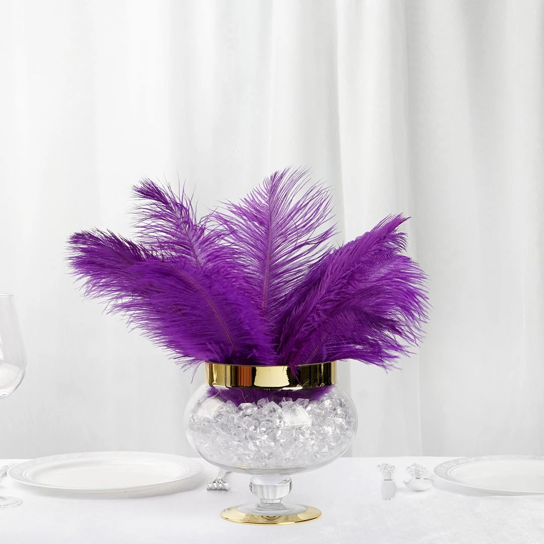 Silkflowersfactory 12 Pack | 13"-15" Natural Plume Real Ostrich Feathers Vase Centerpiece - Purple 3 Silkflowersfactory 12 Pack | 13"-15" Natural Plume Real Ostrich Feathers Vase Centerpiece - Purple