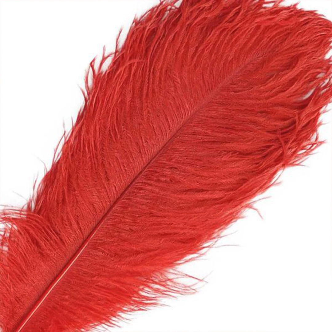 Silkflowersfactory 12 Pack | 13"-15" Natural Plume Real Ostrich Feathers Vase Centerpiece - Red 5 Silkflowersfactory 12 Pack | 13"-15" Natural Plume Real Ostrich Feathers Vase Centerpiece - Red
