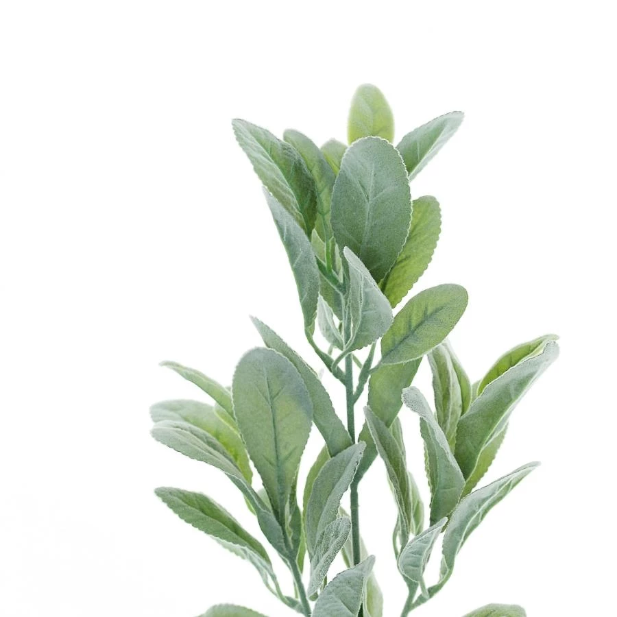 HIER_1150 Pack Of 2 | 24" Frosted Green Artificial Flocked Lambs Ear Leaf Spray Artificial Plants 12 HIER_1150 Pack Of 2 | 24" Frosted Green Artificial Flocked Lambs Ear Leaf Spray Artificial Plants