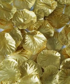 Silkflowersfactory 500 Silk Rose Petals For Wedding Party Table Confetti Decoration - Gold