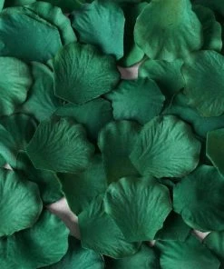 Silkflowersfactory 500 Silk Rose Petals For Wedding Party Table Confetti Decoration - Hunter Green Loose Petals & Soap Favors